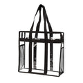 Transparent PVC women's crossbody messenger bag with three-dimensional pocket and adjustable shoulder straps