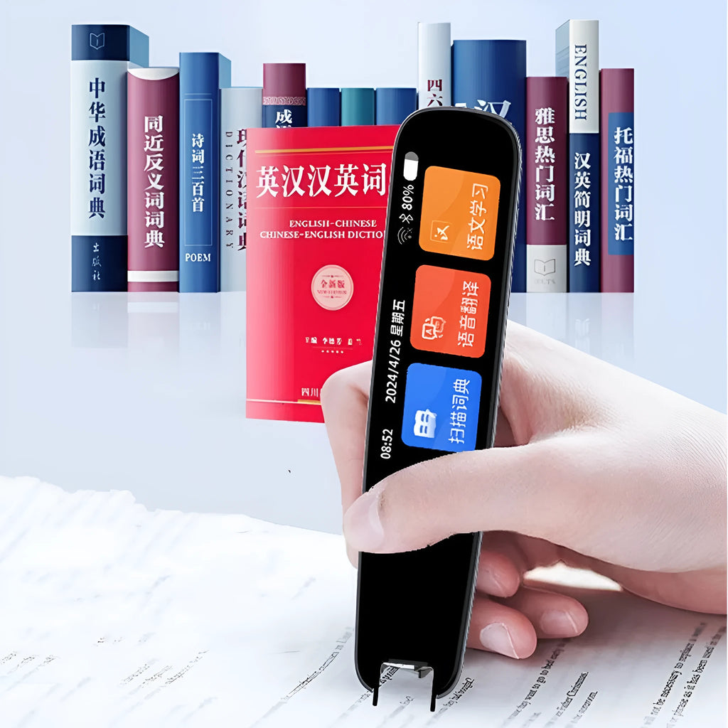 Dark grey offline talking pen for scan translation and English dictionary functions