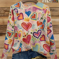 Digital printed loose lapel casual top in polyester fabric with distinctive printing pattern