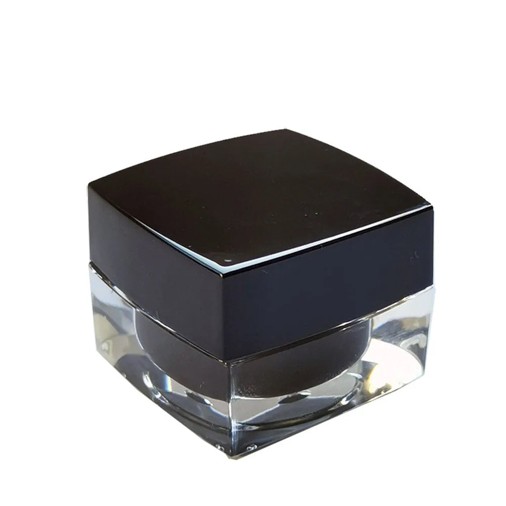 Magnetic gel liner pot and double-sided brush with metal magnetic tip for false eyelash application