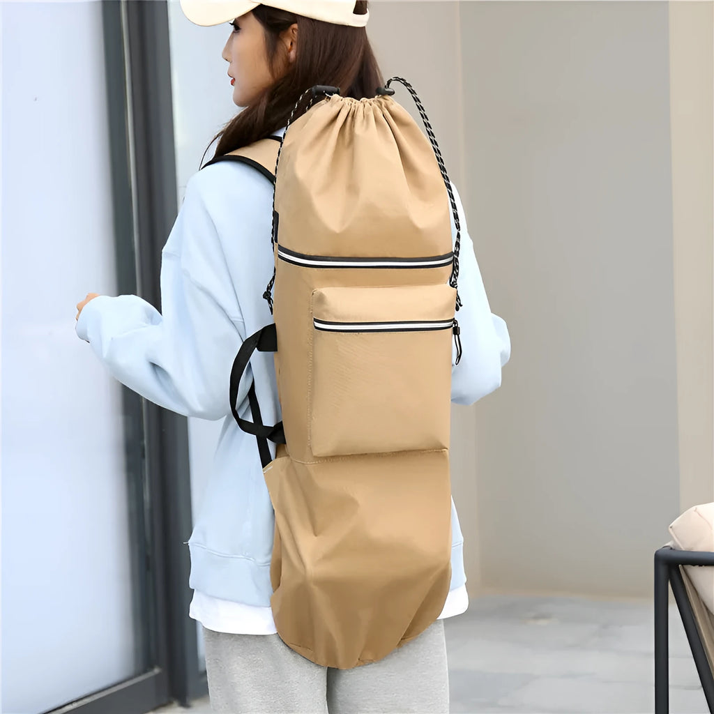 Lightweight waterproof nylon skateboard bag in multiple colour options with large capacity