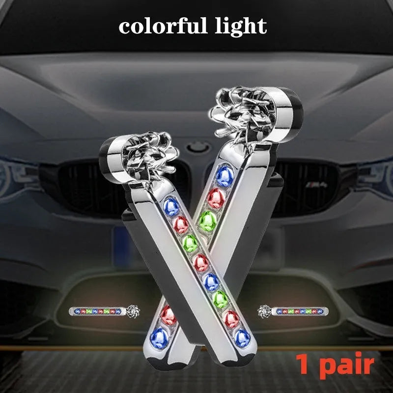 2Pcs wind energy LED daytime running light lamp strip with RGB colors for car or motorcycle styling