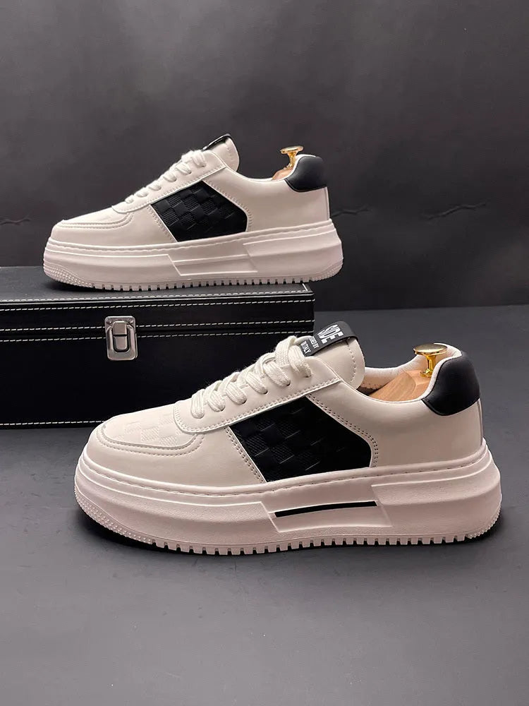 Unisex white sports shoes with cloth upper and rubber foam sole in green and black colour options