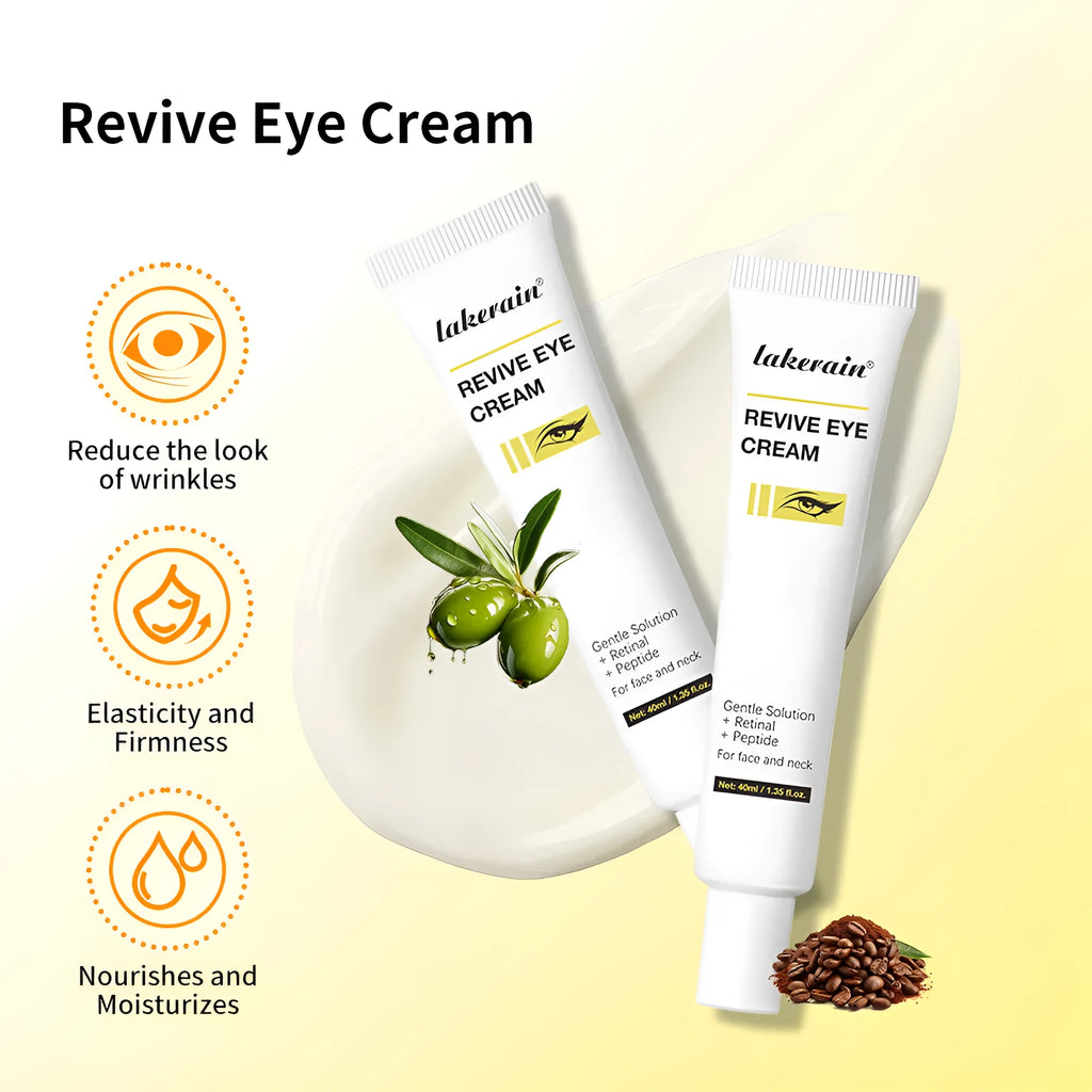 40ml bottle of retinol eye cream for treating dark circles and fine lines.