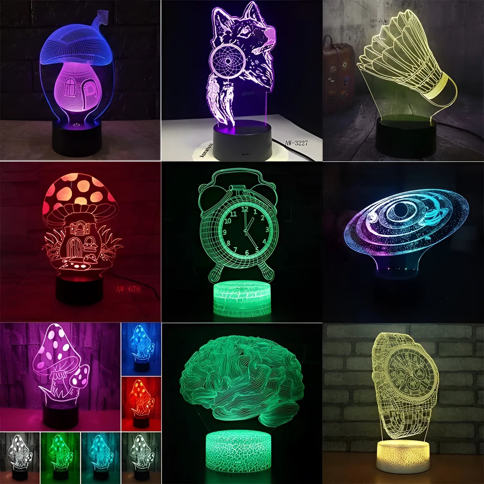 Black base LED desk lamp with colourful lighting modes and remote control on desk