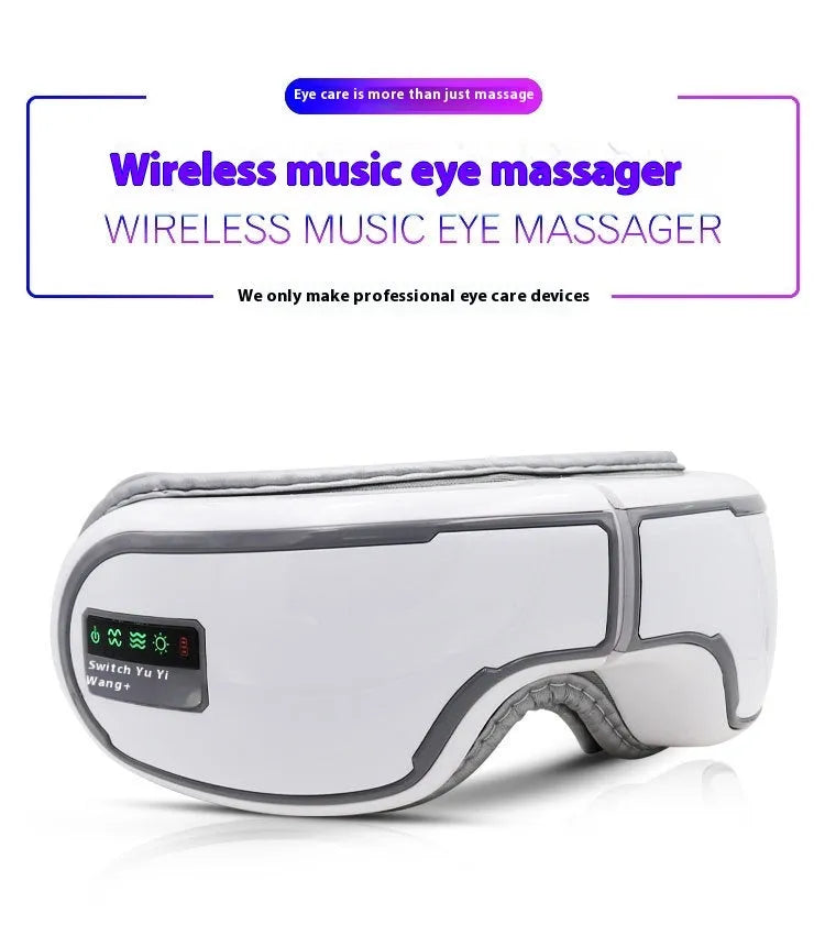 Smart Bluetooth wireless eye massager with protein skin surface and airbag massage technology