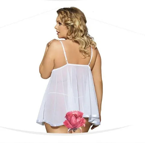Women's purple mesh sling dress sleepwear with lace trim, seamless construction