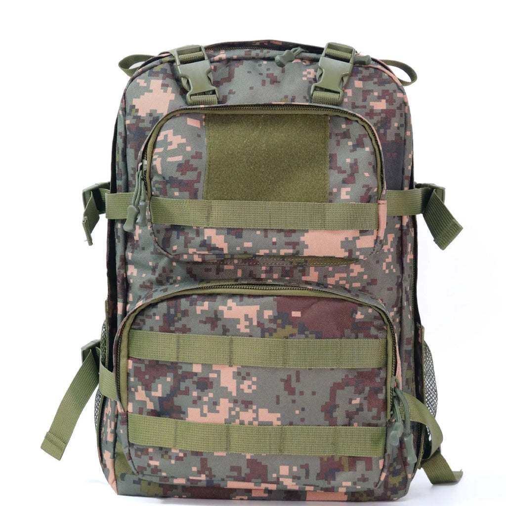 Camouflage outdoor waterproof rucksack Oxford cloth air pillow belt 30x15x46cm capacity below 20L male backpack