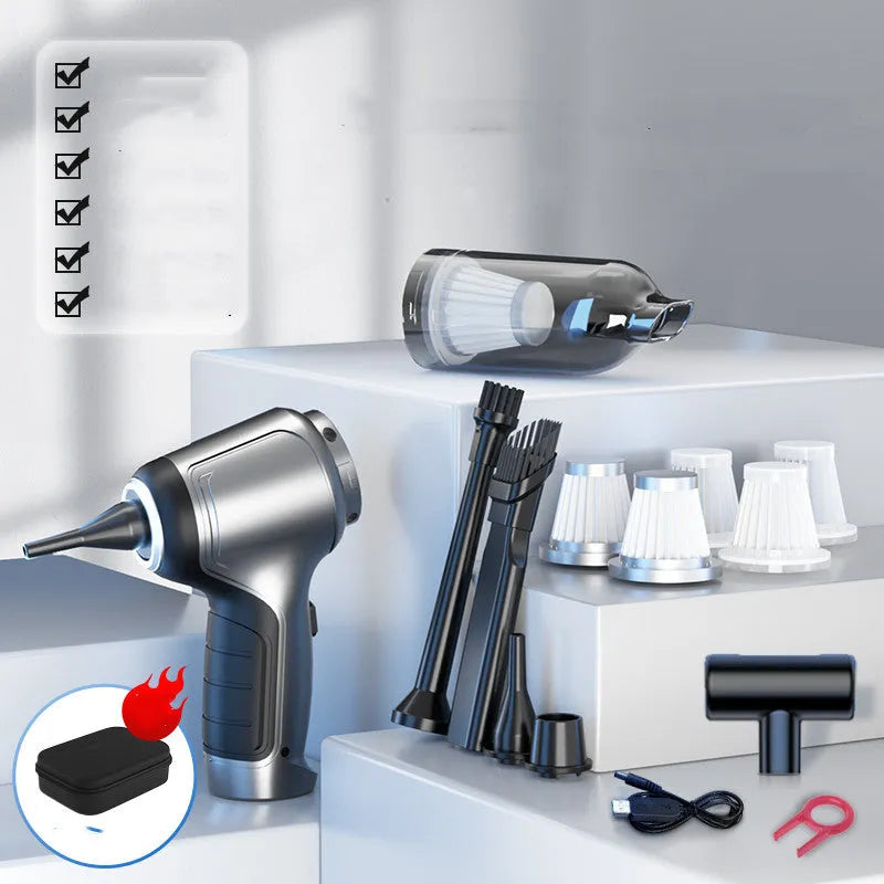Car mounted brushless handheld vacuum cleaner with 12000Pa suction and charging type power supply