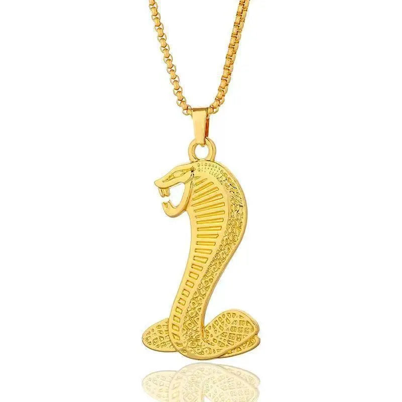 Gold geometric women's necklace with zircon stones and alloy pendant