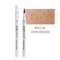 Dark brown freckle pen with precision tip for creating natural-looking waterproof freckle tattoos.