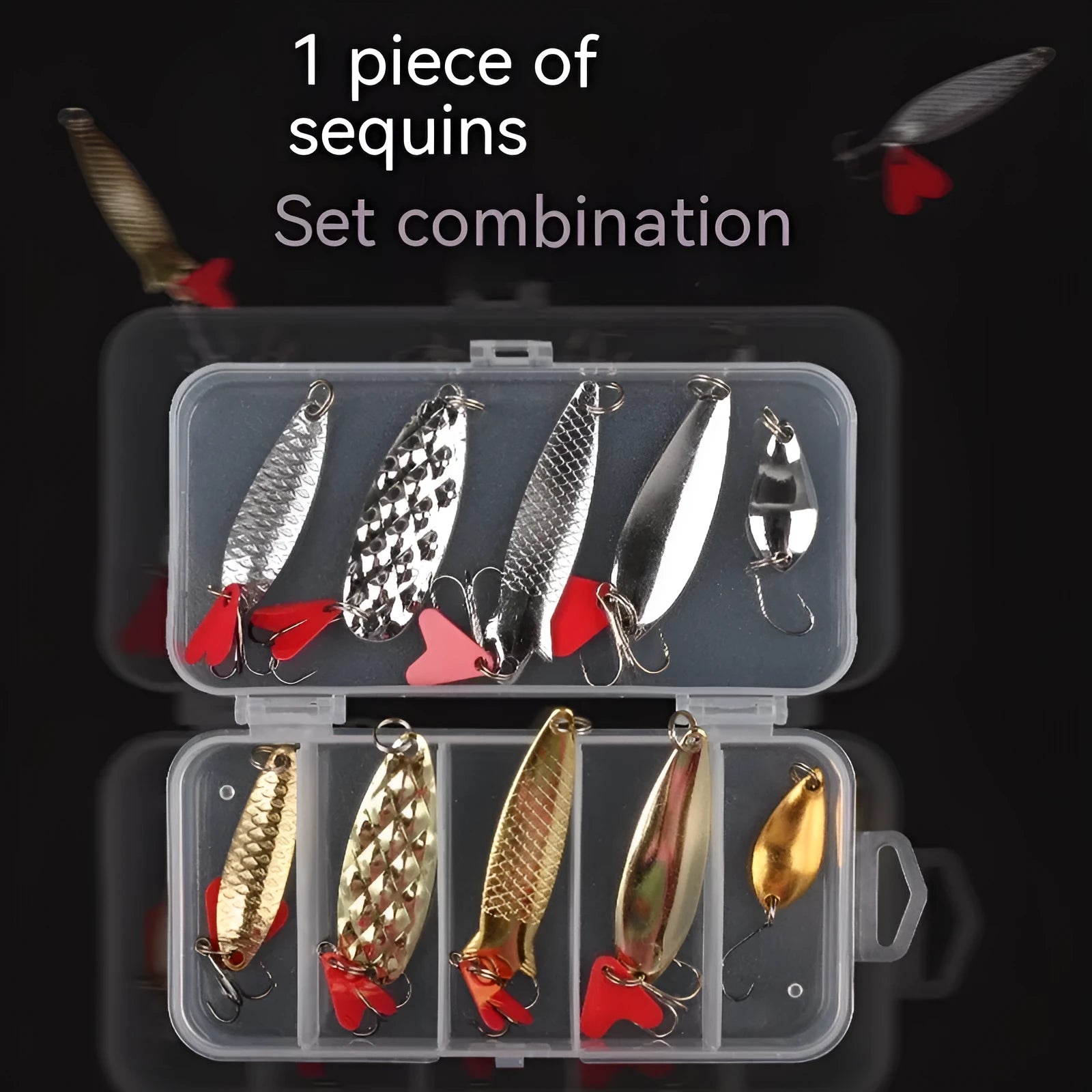 Boxed metal pineapple sequins for fishing lure making and fly tying components