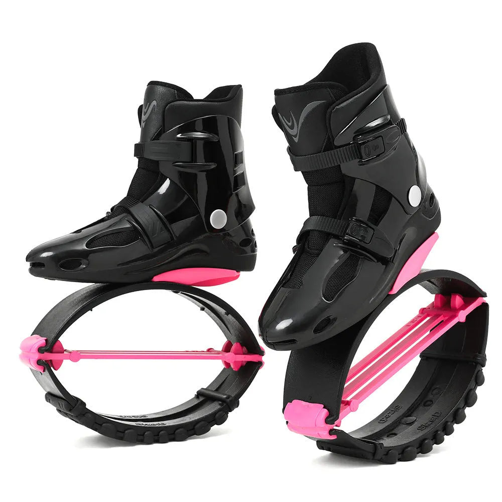 Bouncing shoes in pink silver colour with TPU construction for fitness and dance sports