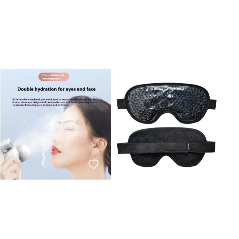 White portable USB rechargeable eye compress device with integrated mask