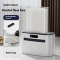 Intelligent induction automatic pop-up rechargeable dental floss box in plastic dark gray finish with floss spool