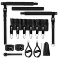 Yoga gymnastic bar with 180-pound pink resistance band and TPE material construction