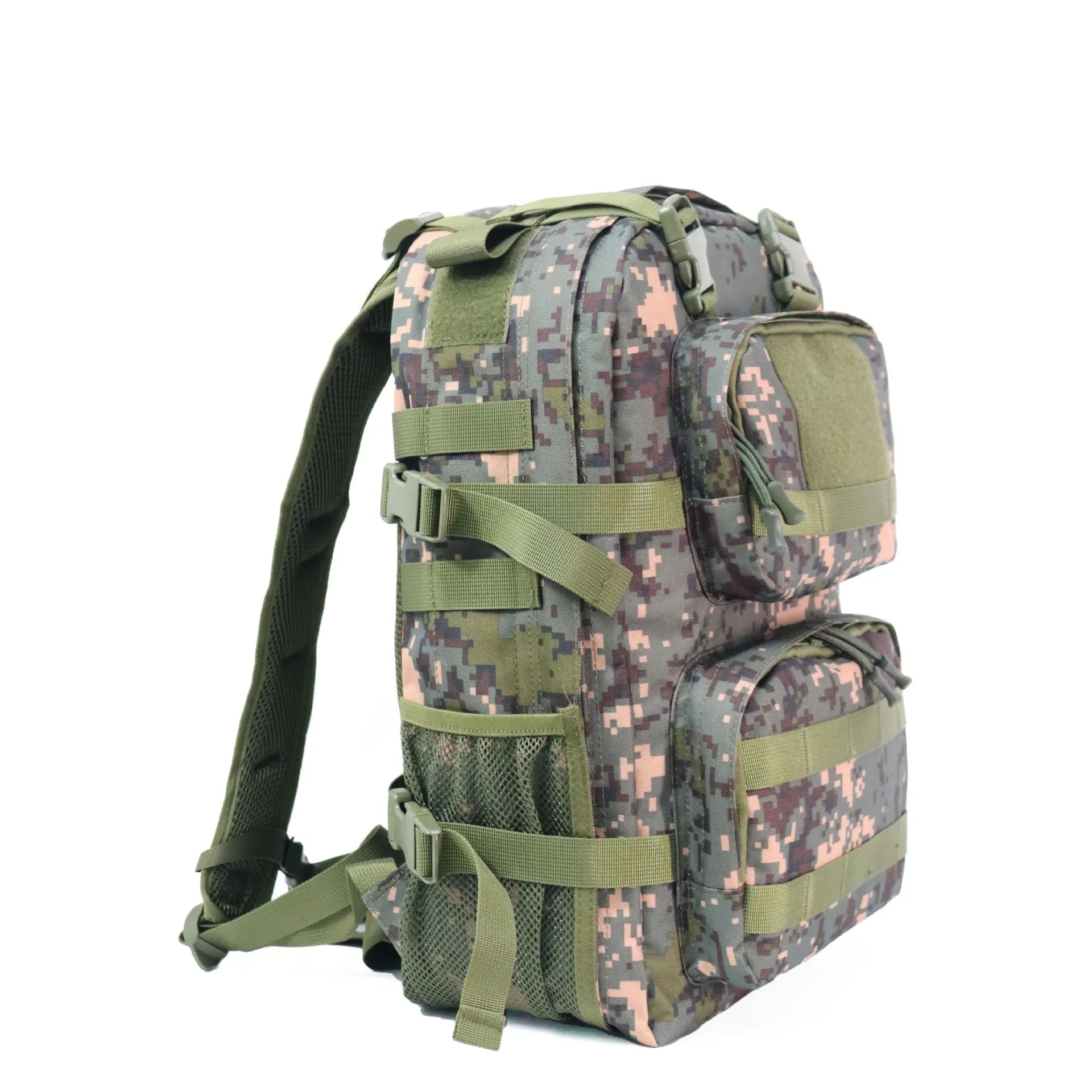Camouflage outdoor waterproof rucksack Oxford cloth air pillow belt 30x15x46cm capacity below 20L male backpack