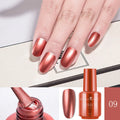 8ml mirror nail polish bottle in gold shade with high gloss finish