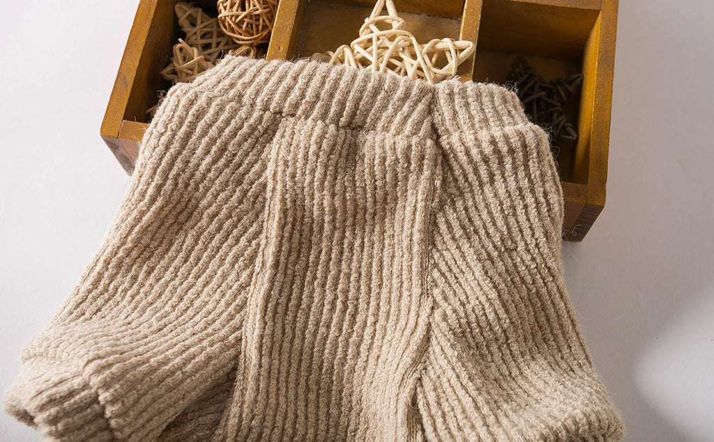 Brown cloth dog sweater pullover for small breed dogs on size chart