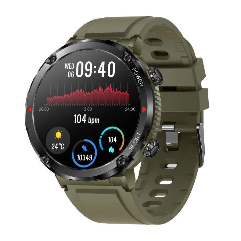 T30 Smart Watch with black silicone strap on a wrist, showing the large IPS touch screen display.