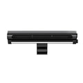 Black USB-powered bladeless clip-on laptop fan with integrated lighting lamp