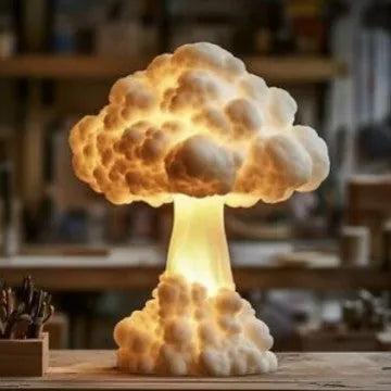 Atomic bomb explosion mushroom cloud shaped modern art table lamp with USB cable