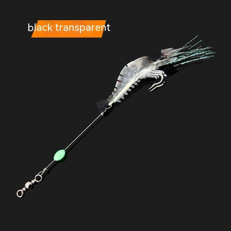 Luer soft fishing lure with hook in six colour variations including luminous options