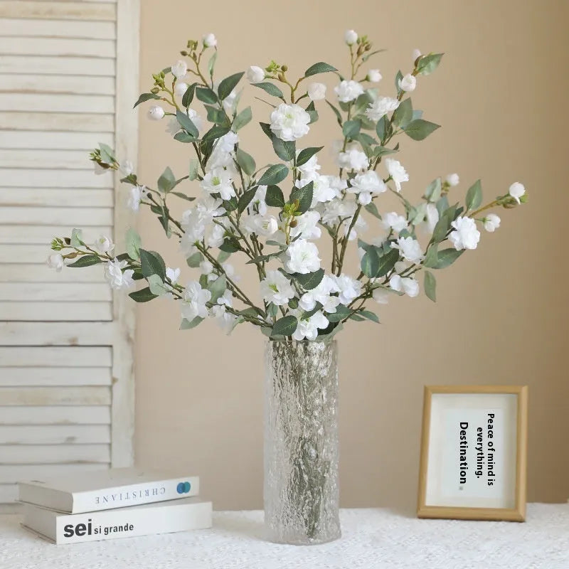 Single artificial silk camellia flower in Chinese retro style, available in four colours for wedding decoration