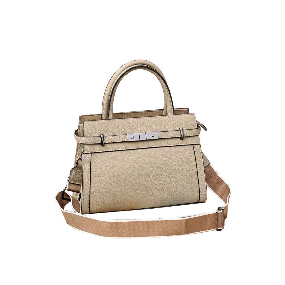 Genuine leather small square shoulder bag in almond green with internal organisation compartments