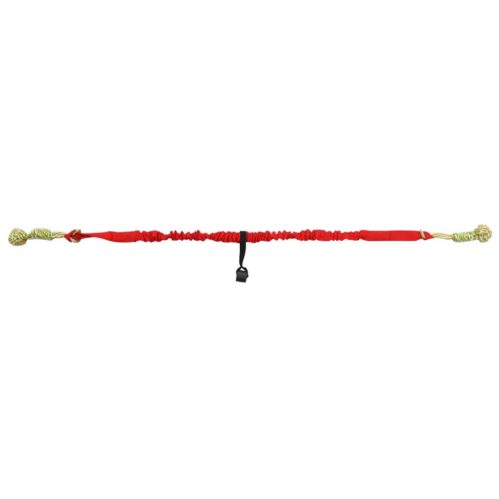 Cotton thread dog tug of war rope toy in black, grey, or red colours for interactive play and teeth grinding