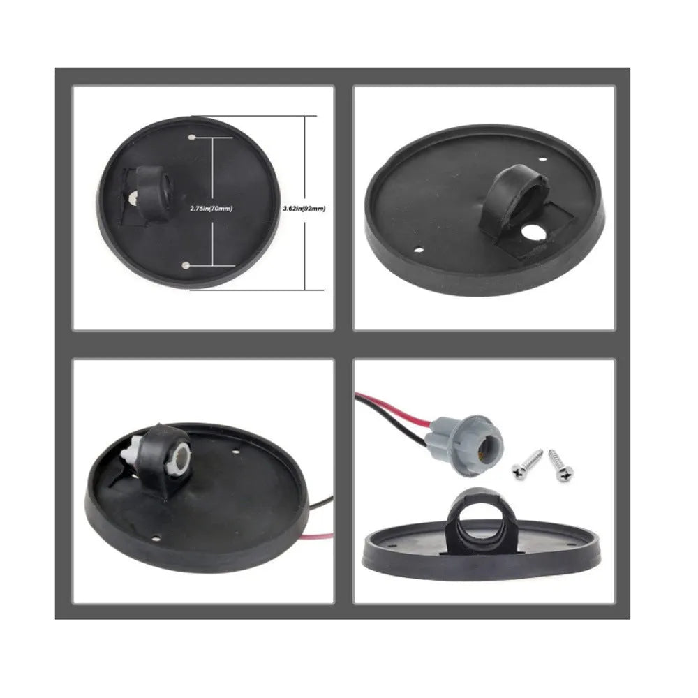 GR-series LED roof cab marker light with yellow lens, 83mm size, for trucks and 4x4 vehicles