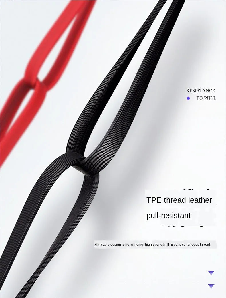 3-in-1 magnetic sucker data cable with connectors for Apple, Android, and Type-C, 1m length, black finish