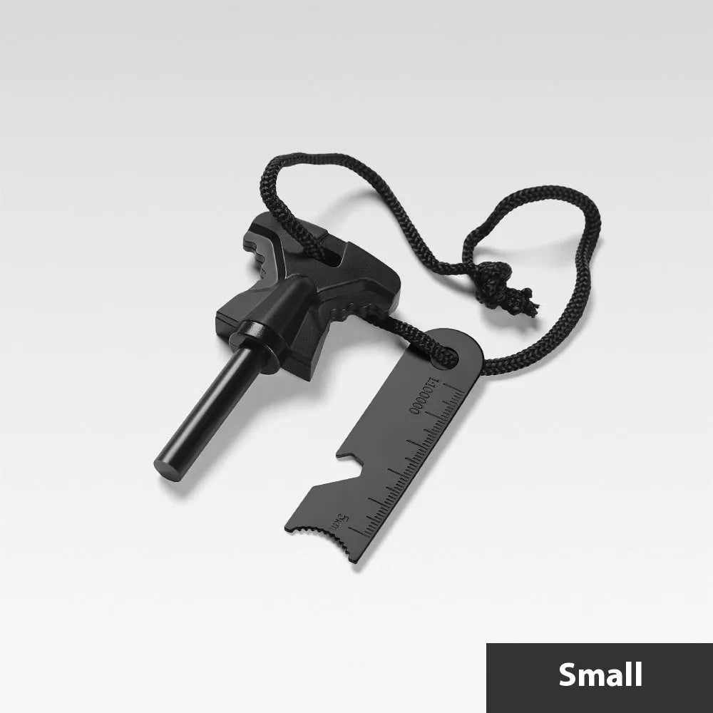 Butterfly-shaped outdoor firestone survival tool with stainless steel doctor blade and bottle opener