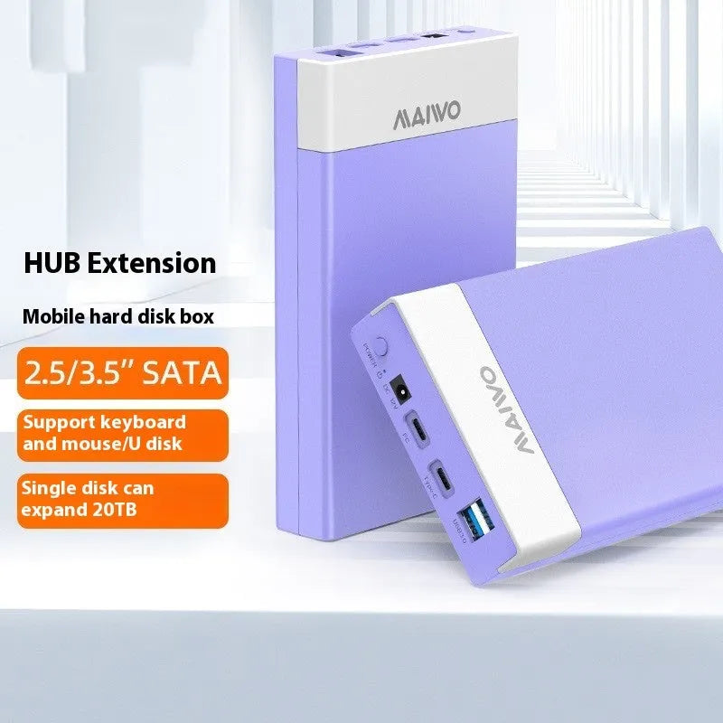 3.5 inch SATA to USB hard disk enclosure with power supply and data cable