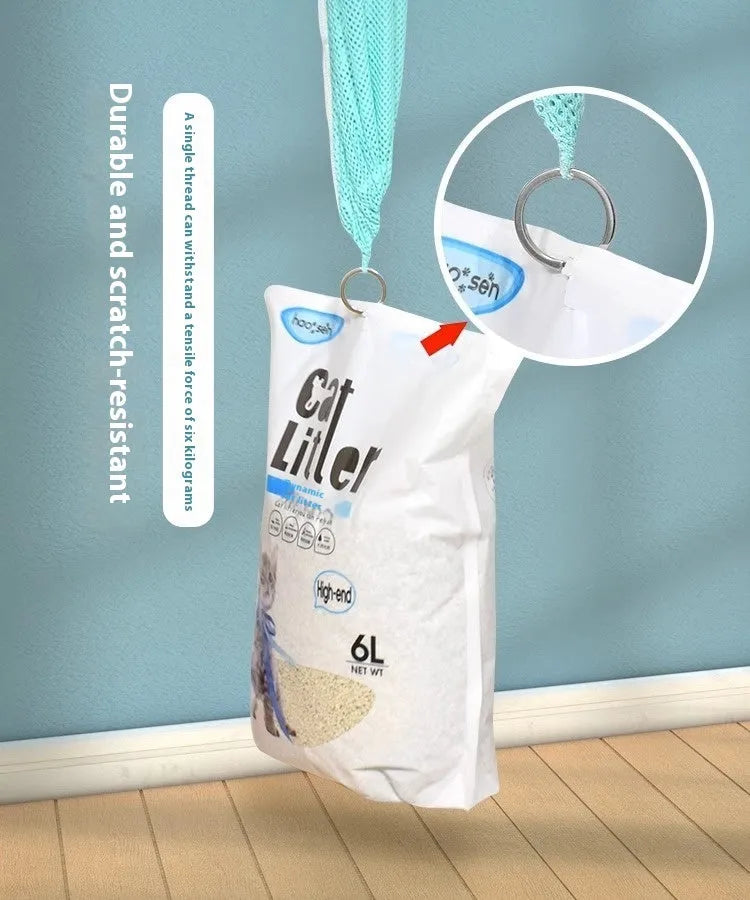 Cat grooming bag with zipper closure and detachable mesh panels for secure pet containment