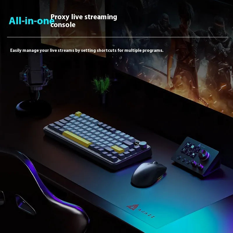 Compact wired gaming keyboard ABS black finish 130x80x60mm type-C connection