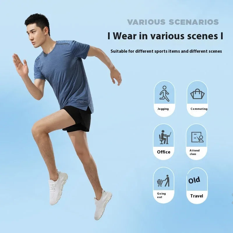 Men's solid colour polyester basketball shorts with a low-waist design on a neutral background.