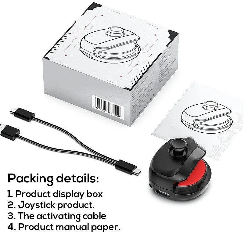 USB mobile gaming controller stick in black or white with 8.8cm ABS plastic construction and activation wire