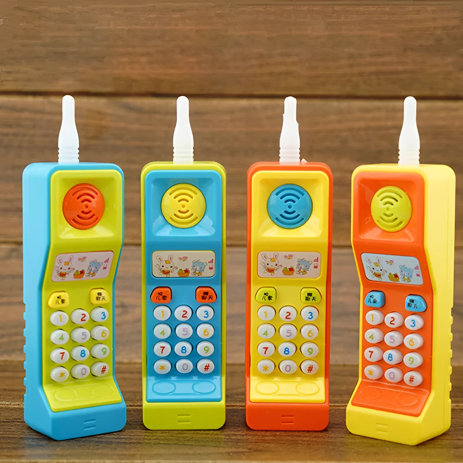 Children's educational toy with sound and light effects featuring cartoon animal design for age 3+