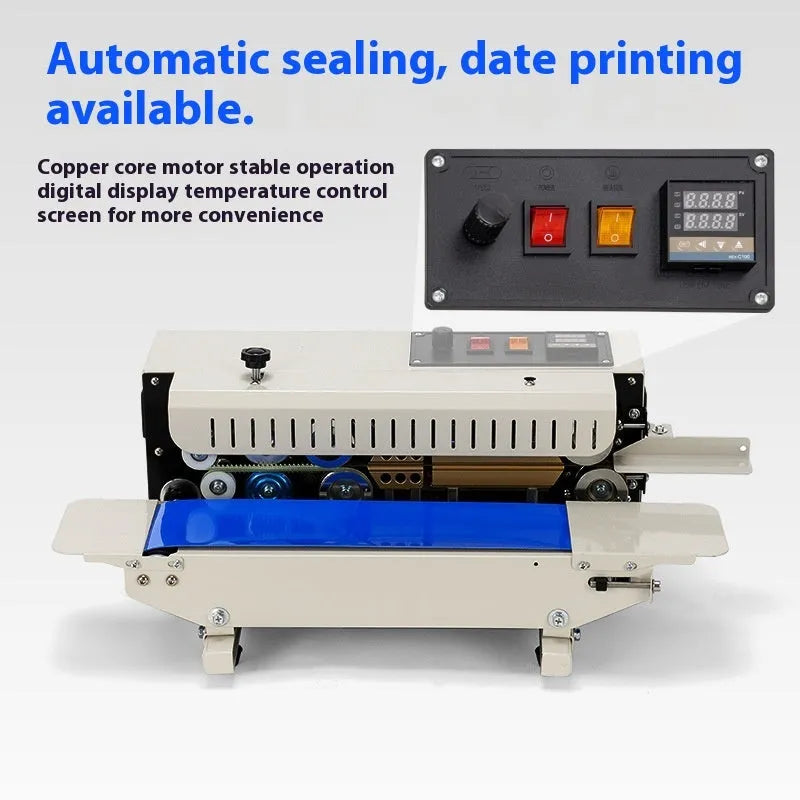 Mini manual sealing machine with steel date stamp for plastic bag food packaging