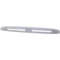 Silver aluminium caravan porch light with white LED mounted on exterior wall