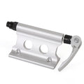 Silver metal quick release clamp for bicycle front fork stabilisation