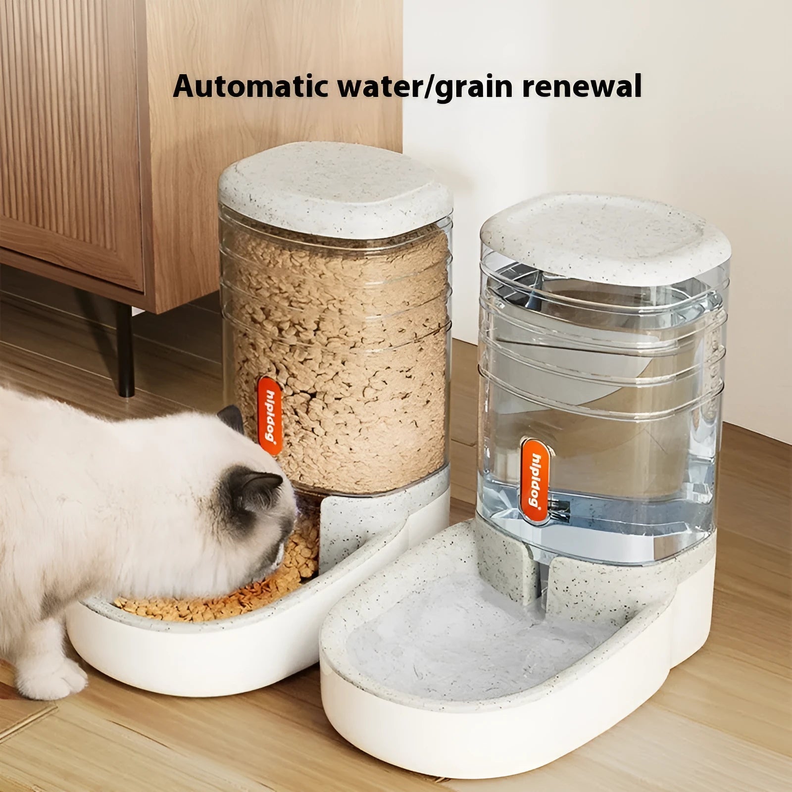 Automatic grey pet water fountain with 3.8L capacity for cats and dogs