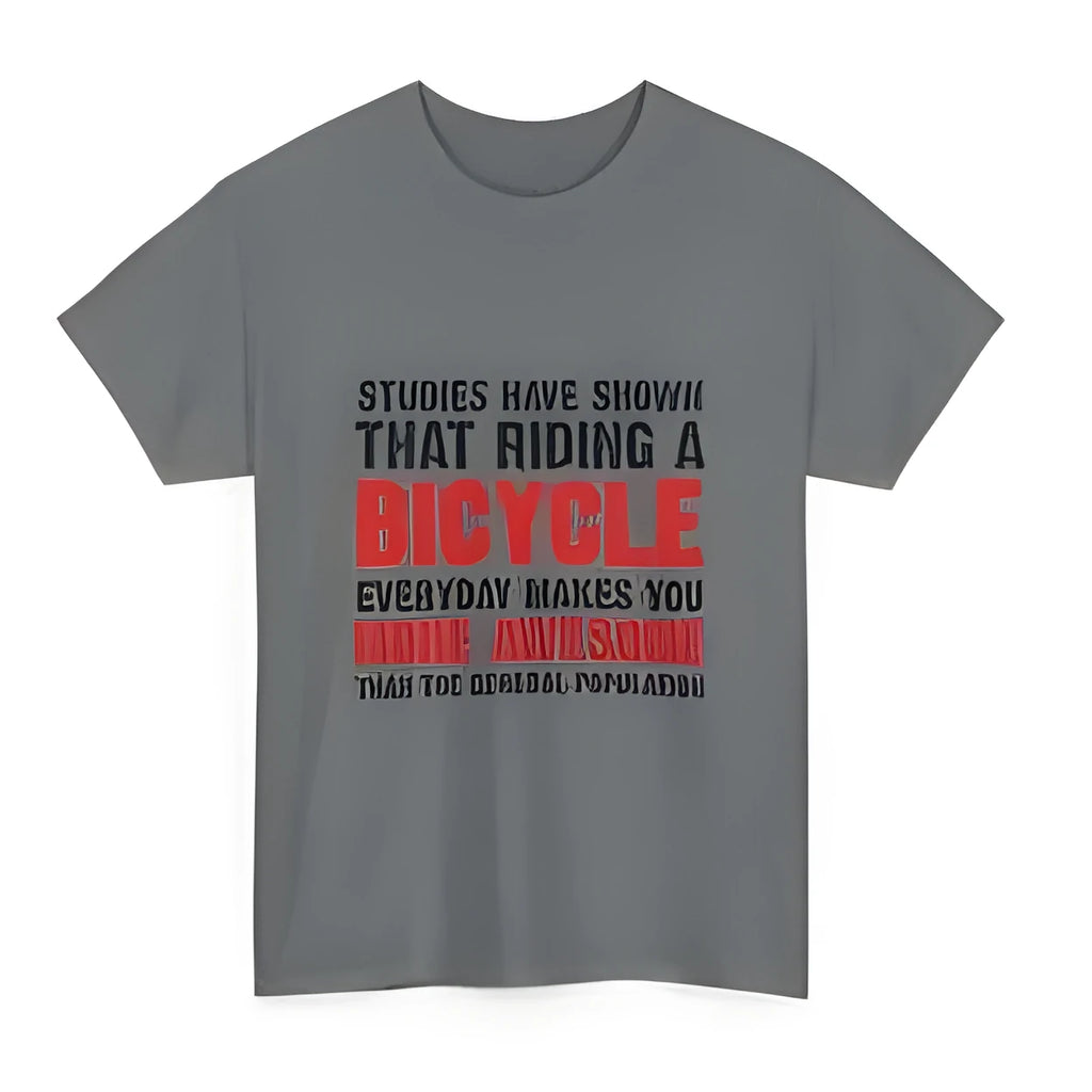 Grey women's cotton T-shirt with printed pattern and short sleeves on hanger