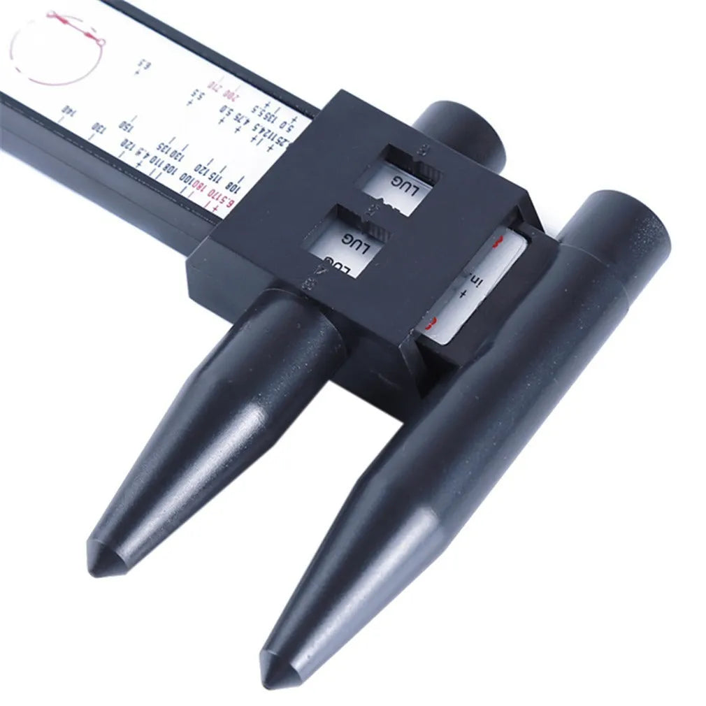 Digital electronic caliper with digital display for hole distance measurement