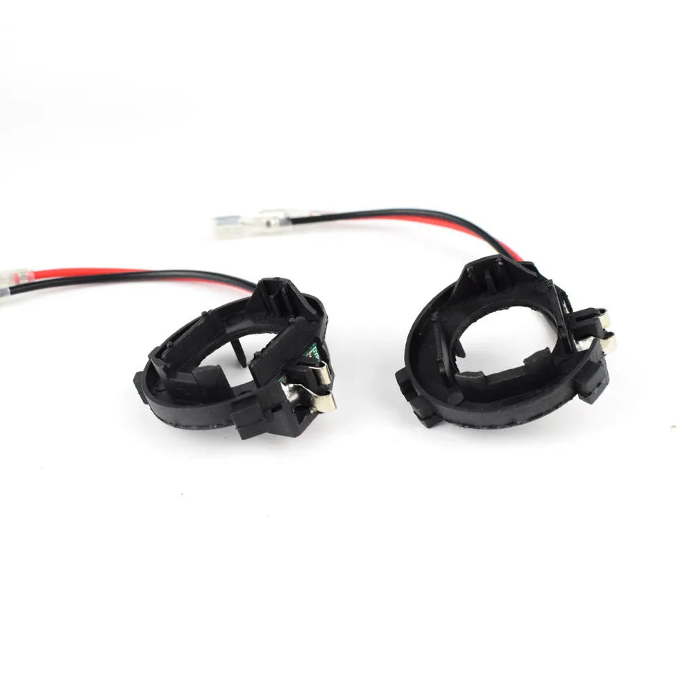 Black H7 LED headlight adapter bracket for Volkswagen Golf and Jetta vehicles