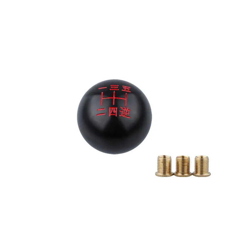 Aluminum alloy round car gear shift head in Style A colour on manual transmission lever