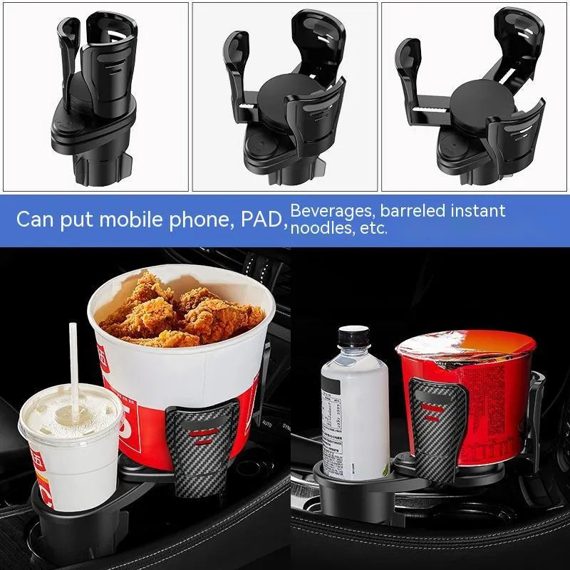 ABS plastic car cup holder modification in carbon fibre finish