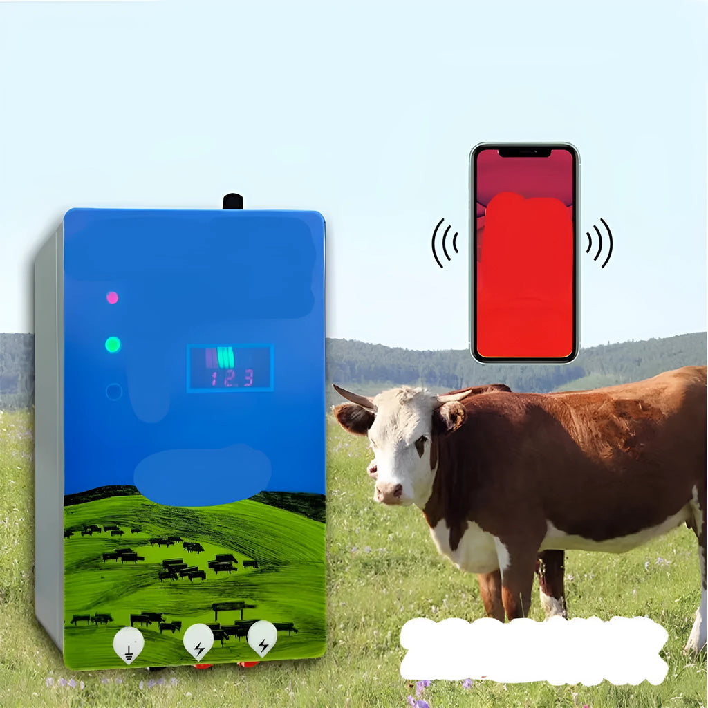 Pasture electronic host high voltage pulse breeding grid fence system with animal husbandry alarm and charger
