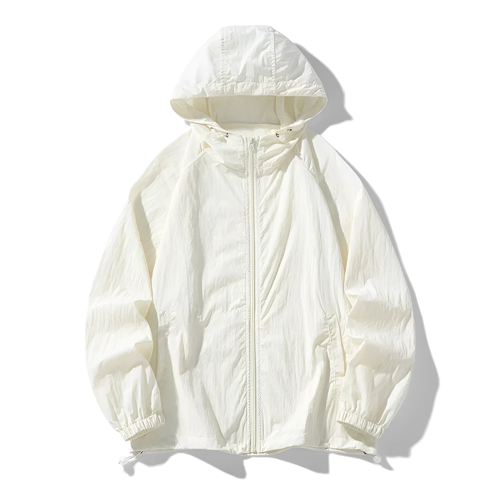 Outdoor sun-protective couple sports coat jacket in loose fit, thin nylon blend, available in 8 colours
